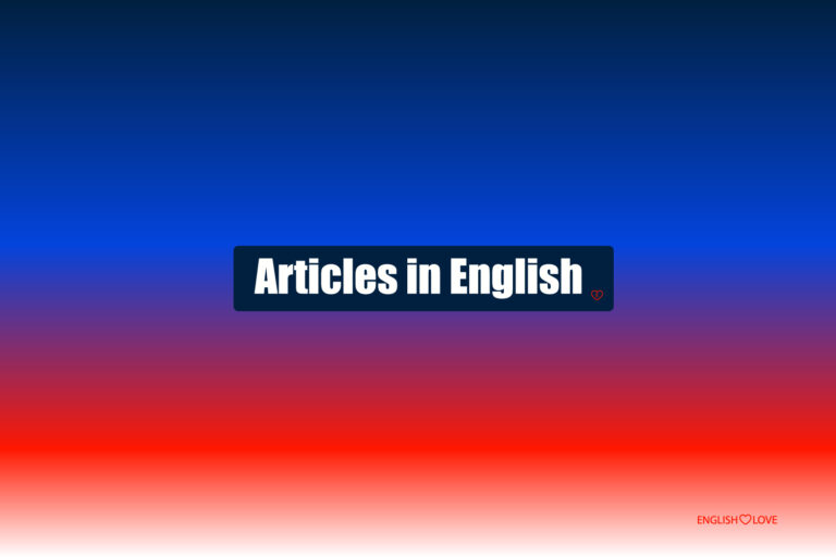 Poster for Articles in English