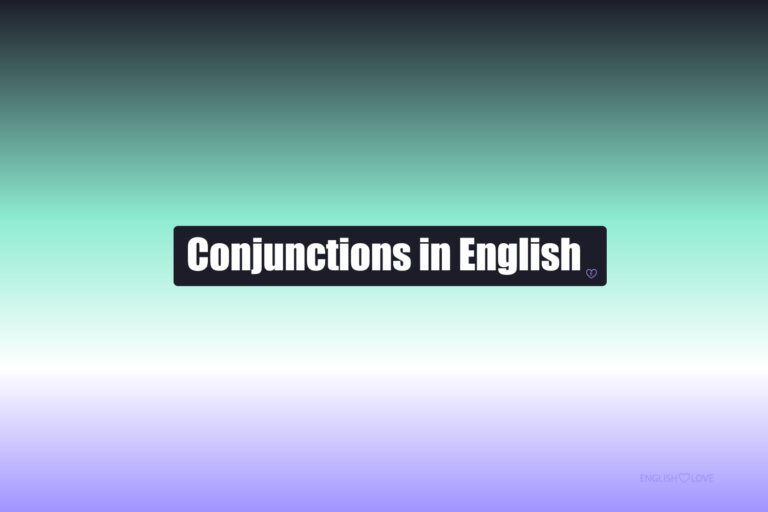 Poster for Conjunctions in English