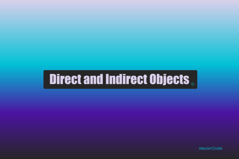 Poster for Direct and Indirect Objects