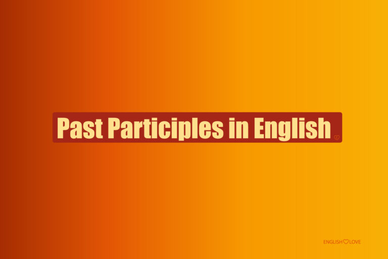 Poster for Past Participles in English