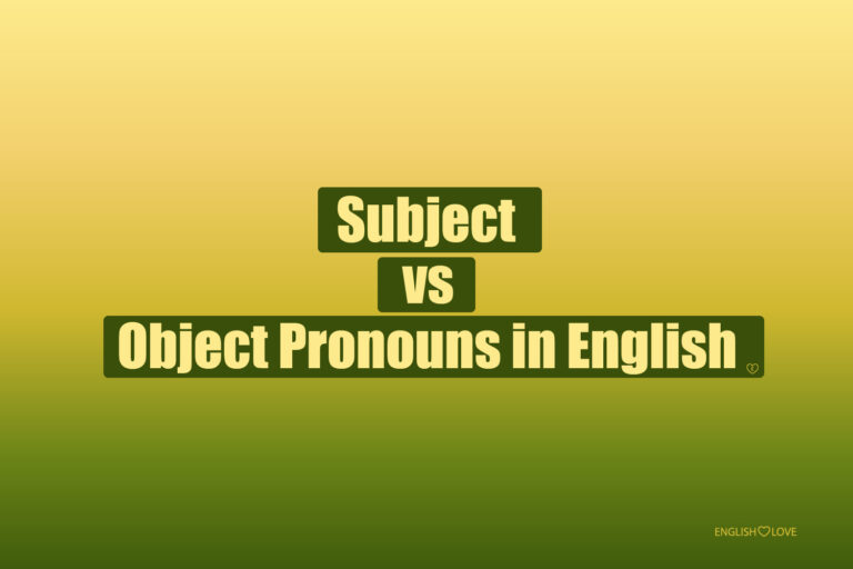 Poster for Subject vs Object Pronou