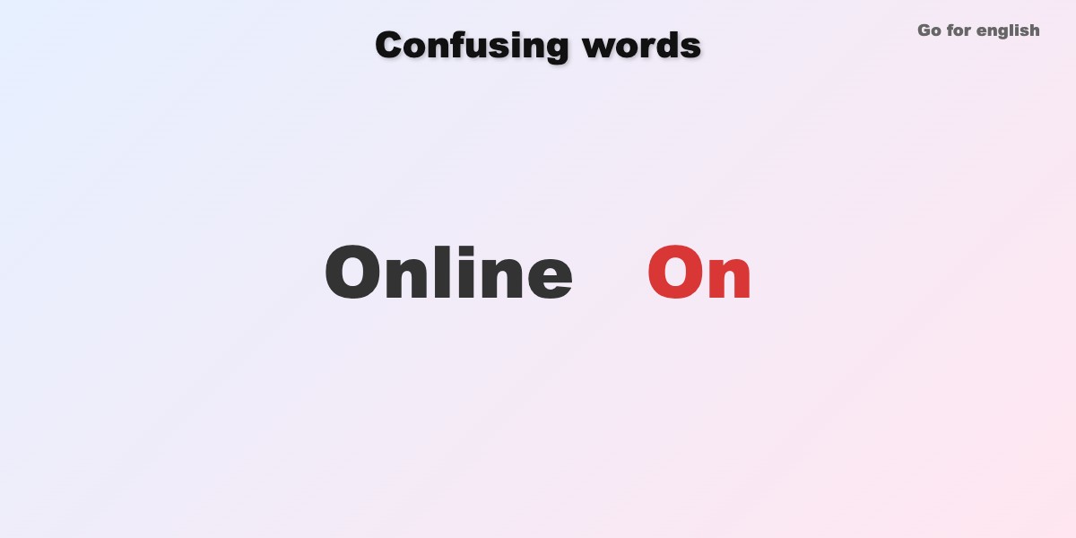ONLINE VS ON LINE intelligence overview